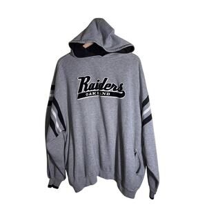 VINTAGE NFL OAKLAND RAIDERS LEE embroidered oversized gray hoodie XXL